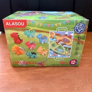 NEW Alasou Dinogogo Dinosar Car Toy Set Vehicles Dinos Toddler Baby